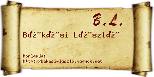 Békési László névjegykártya