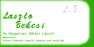 laszlo bekesi business card